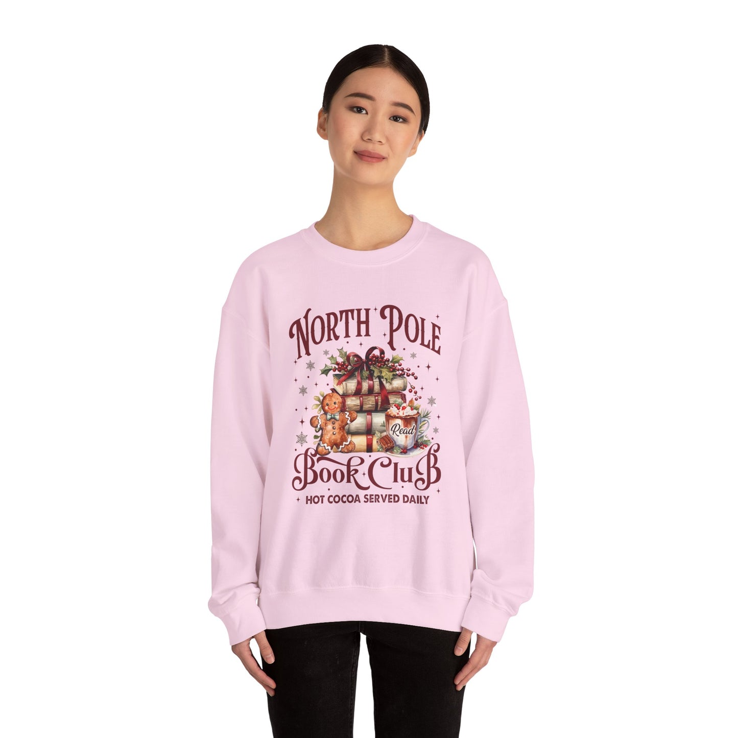 North Pole Book Club Unisex Heavy Blend™ Crewneck Sweatshirt - size S - 3X