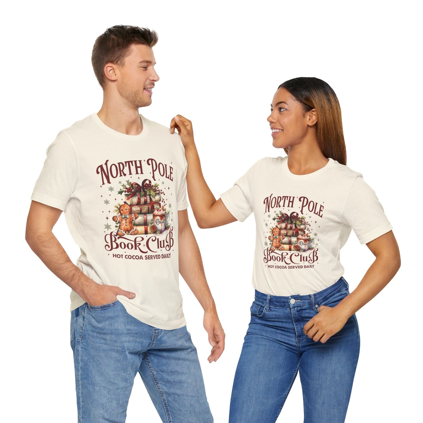 North Pole Book Club Unisex Jersey Short Sleeve Tee - size S - 3X