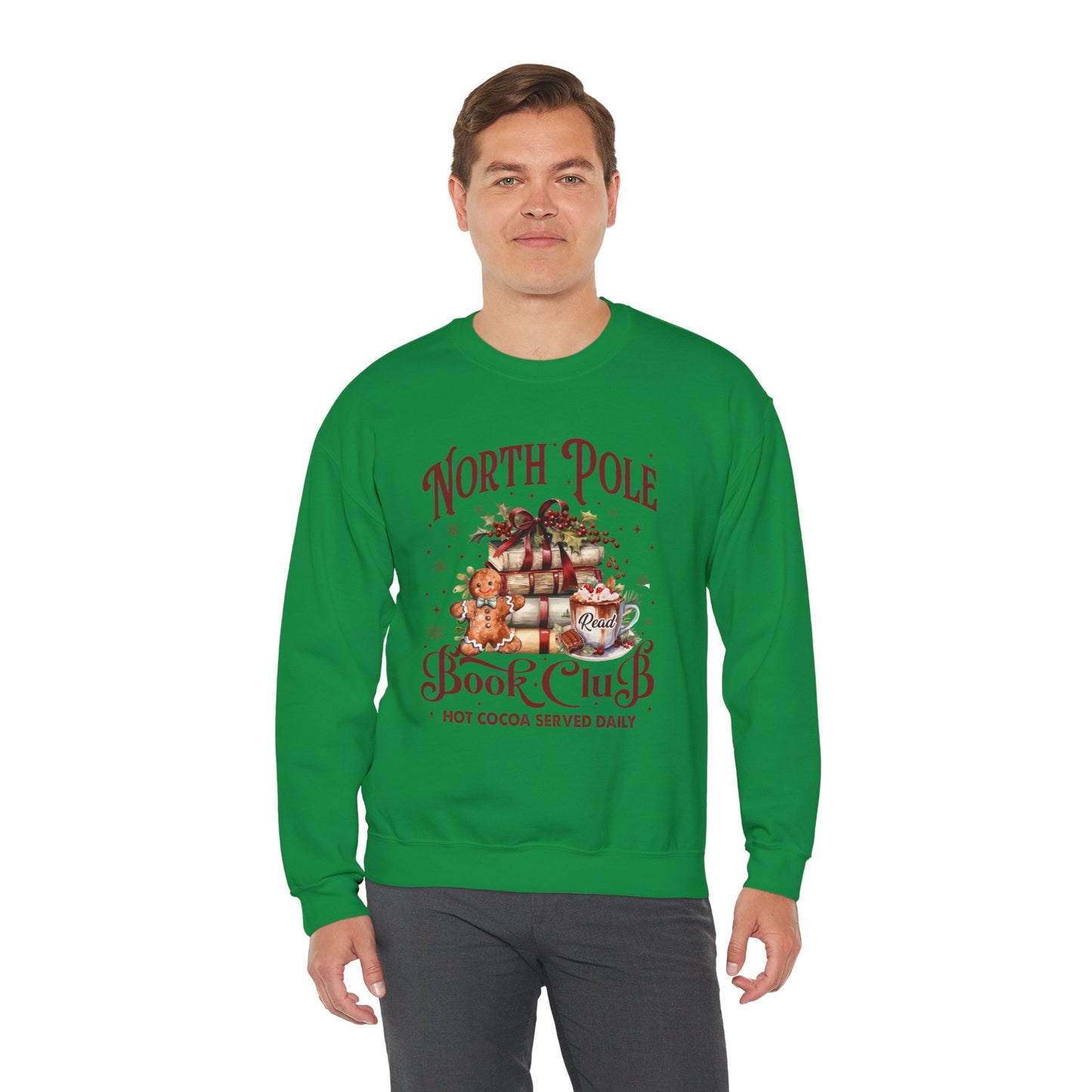 North Pole Book Club Unisex Heavy Blend™ Crewneck Sweatshirt - size S - 3X