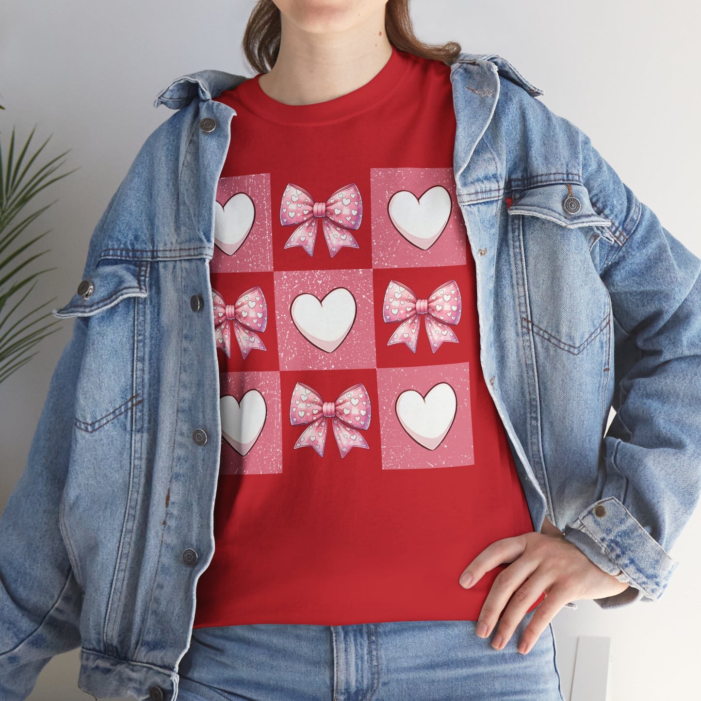 Hearts and Bows Unisex Heavy Cotton Tee - sizes S - 5X