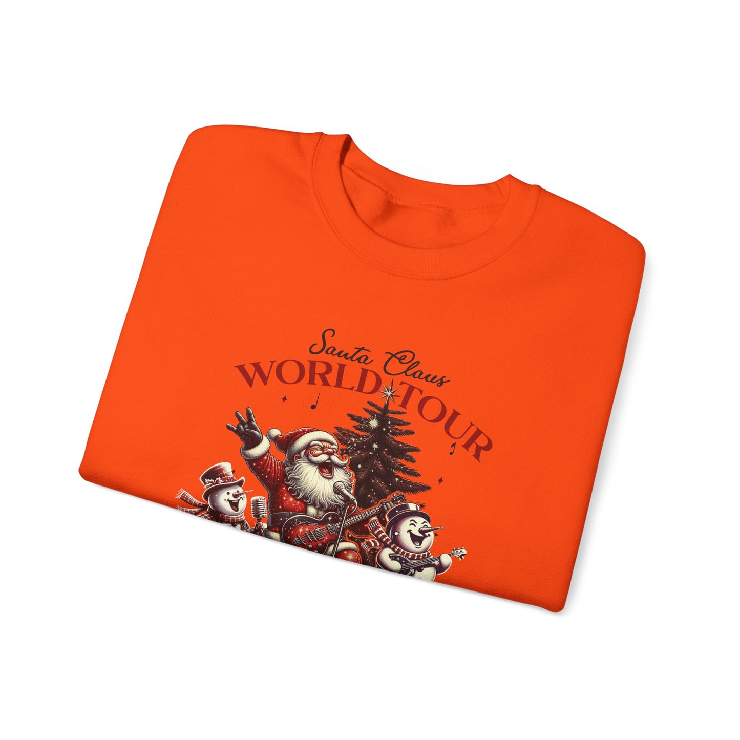 Santa Rocking Around the Christmas Tree Unisex Heavy Blend™ Crewneck Sweatshirt - size S - 3X