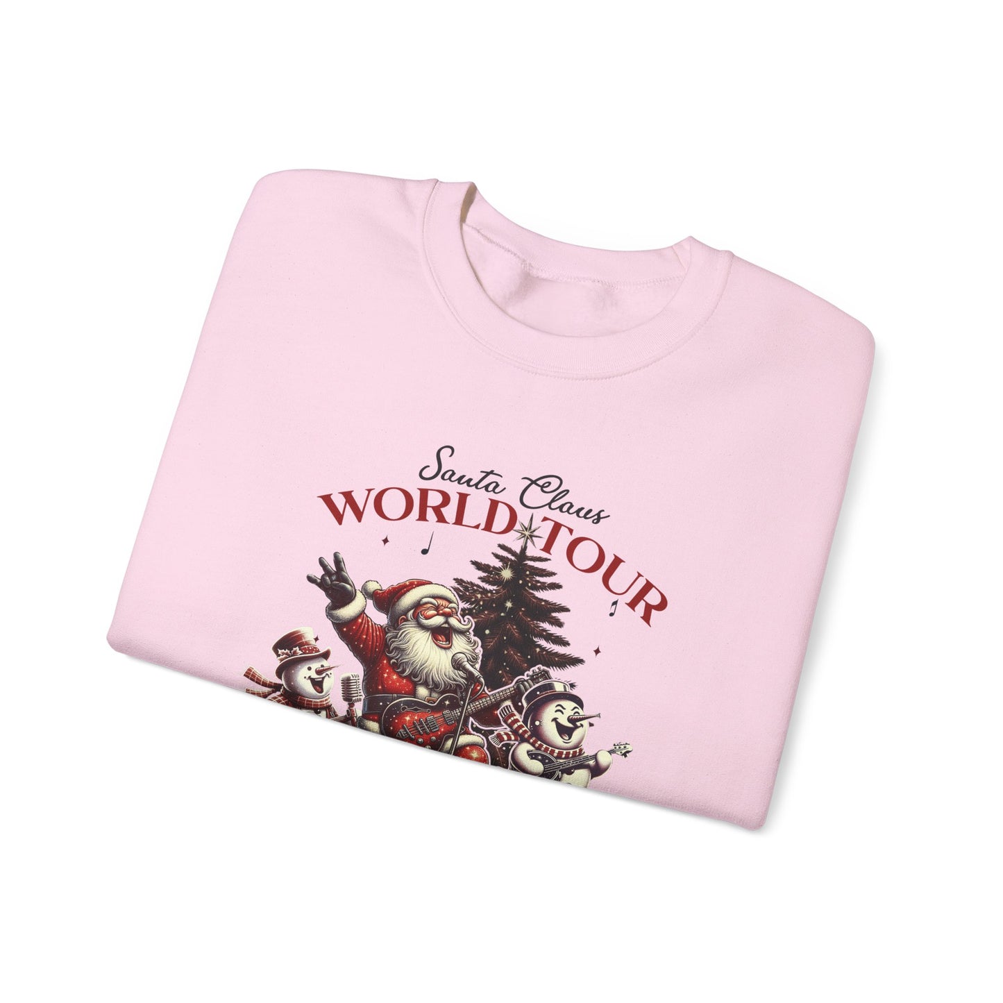 Santa Rocking Around the Christmas Tree Unisex Heavy Blend™ Crewneck Sweatshirt - size S - 3X