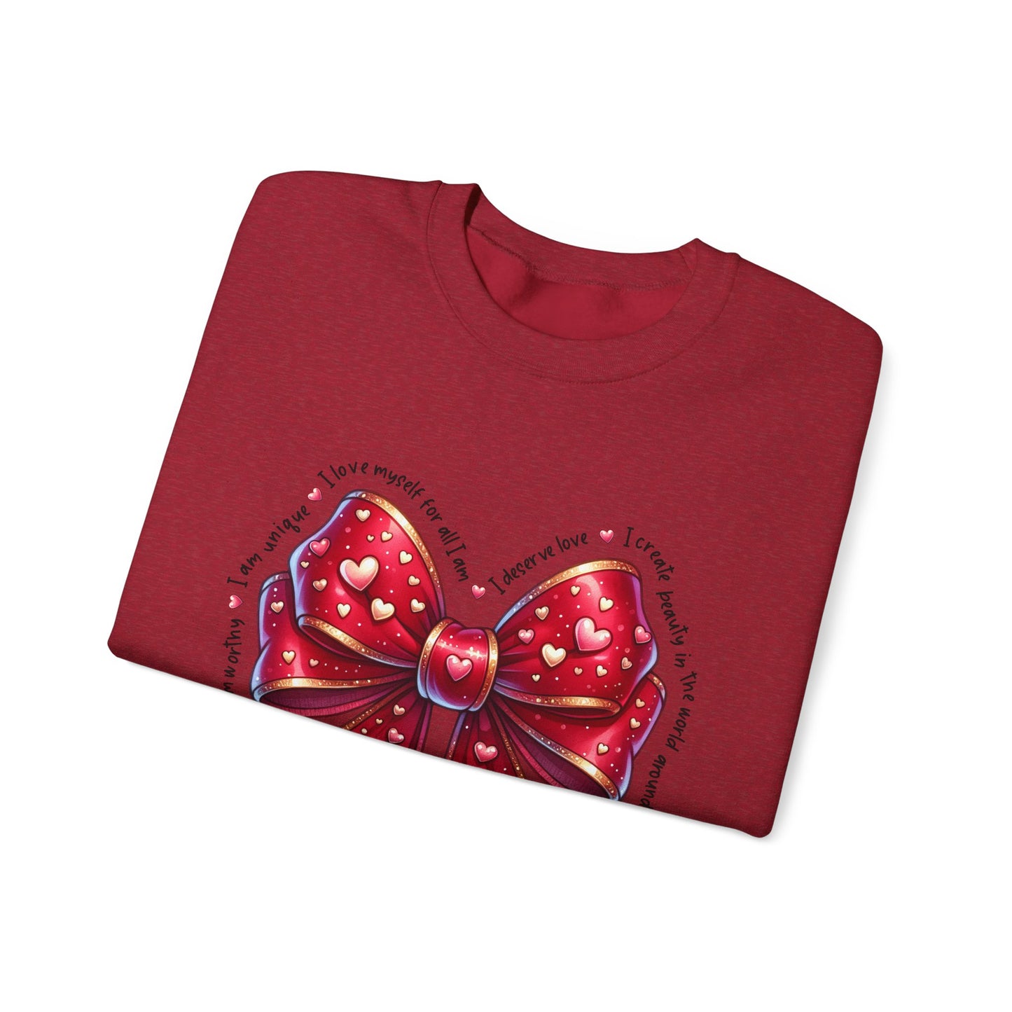 Red Bow Crewneck Sweatshirt - Valentine's Day Gift