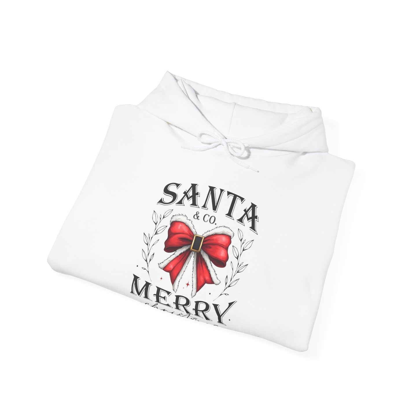Santa and Co Merry Christmas bow Unisex Heavy Blend™ Hooded Sweatshirt - sizes S - 5X