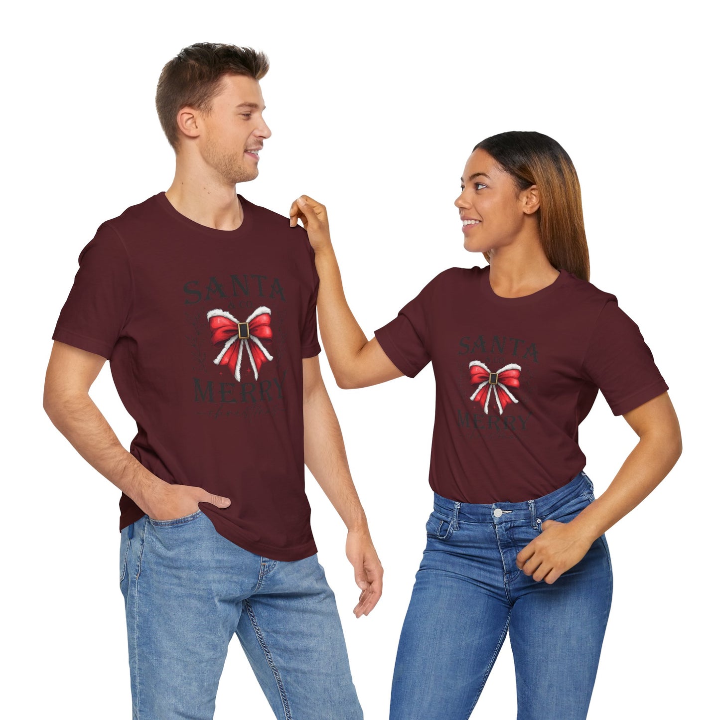 Santa and Co Merry Christmas Unisex Jersey Short Sleeve Tee - sizes S - 5X