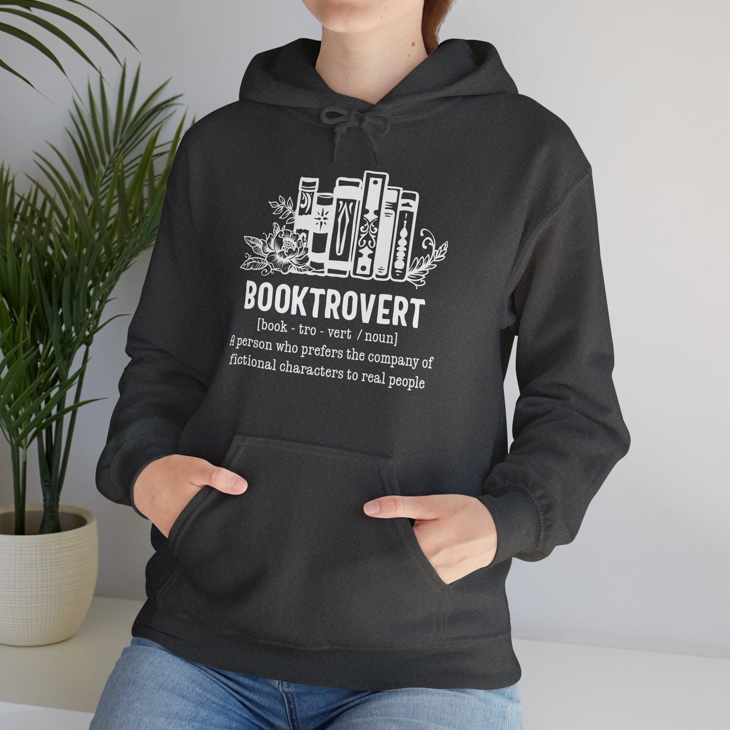 Booktrovert Hooded Sweatshirt - Funny Book Lover Gift - Warm & Cozy