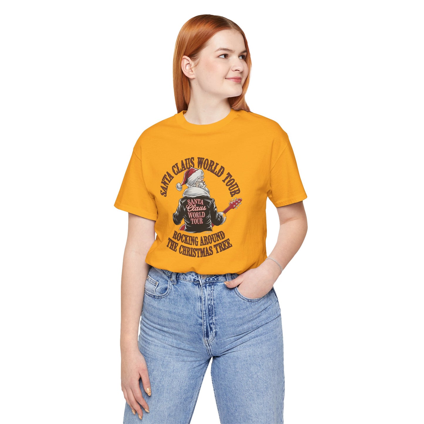 Santa Claus World Tour Tee - Festive Christmas Unisex Jersey Short SleeveT-Shirt - sizes S-3X