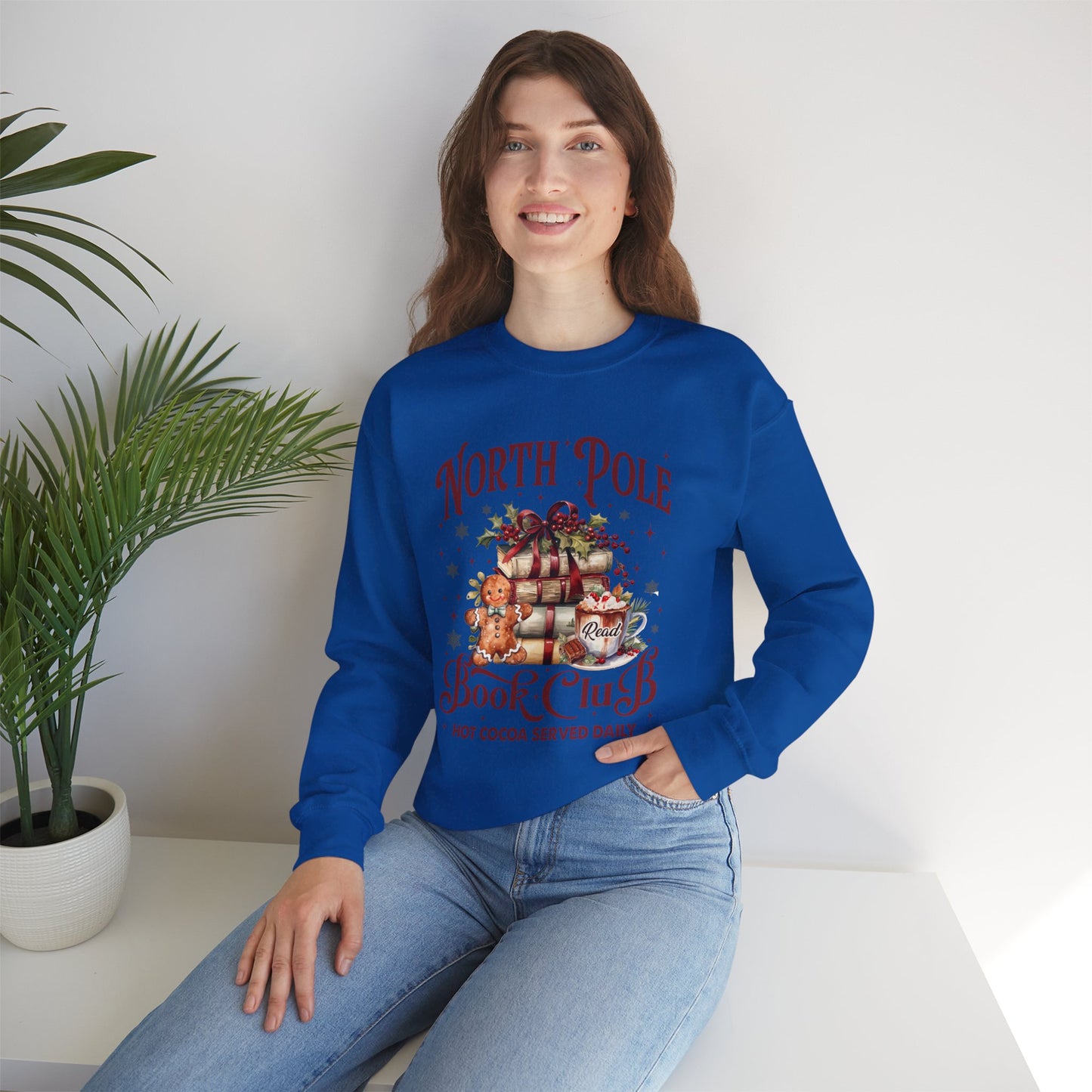North Pole Book Club Unisex Heavy Blend™ Crewneck Sweatshirt - size S - 3X