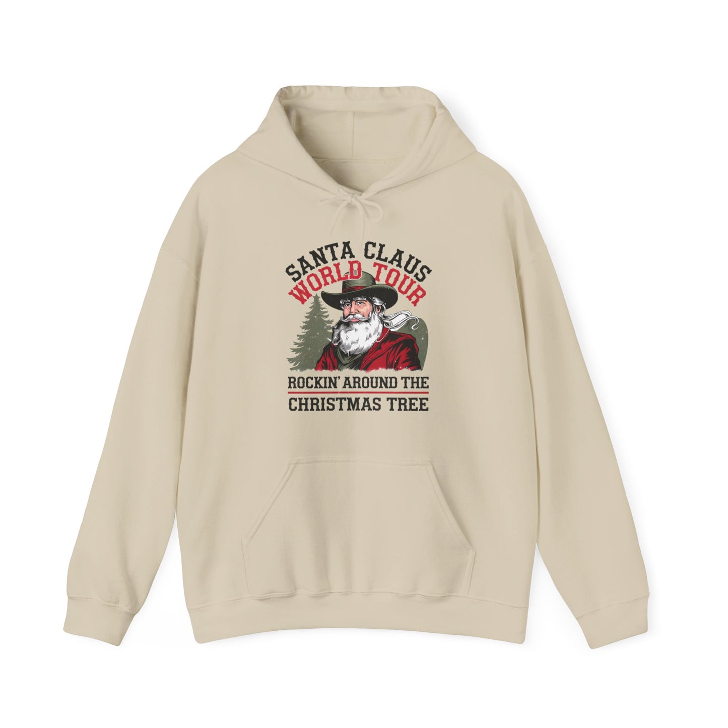 Santa Claus World Tour Unisex Heavy Blend™ Hooded Sweatshirt - sizes S - 3X - Rocking Around the Christmas Tree