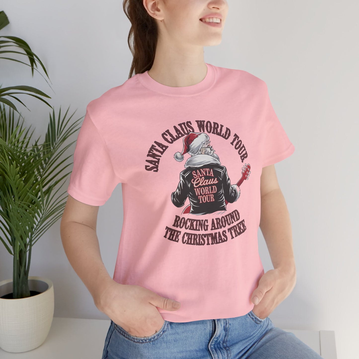 Santa Claus World Tour Tee - Festive Christmas Unisex Jersey Short SleeveT-Shirt - sizes S-3X