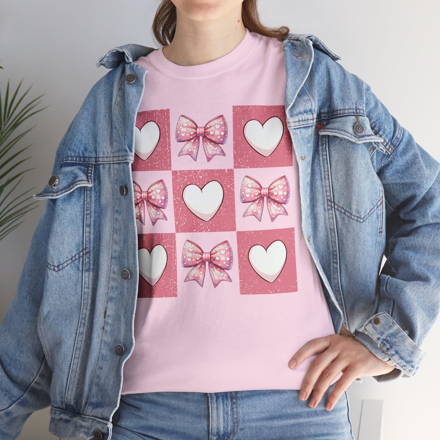 Hearts and Bows Unisex Heavy Cotton Tee - sizes S - 5X