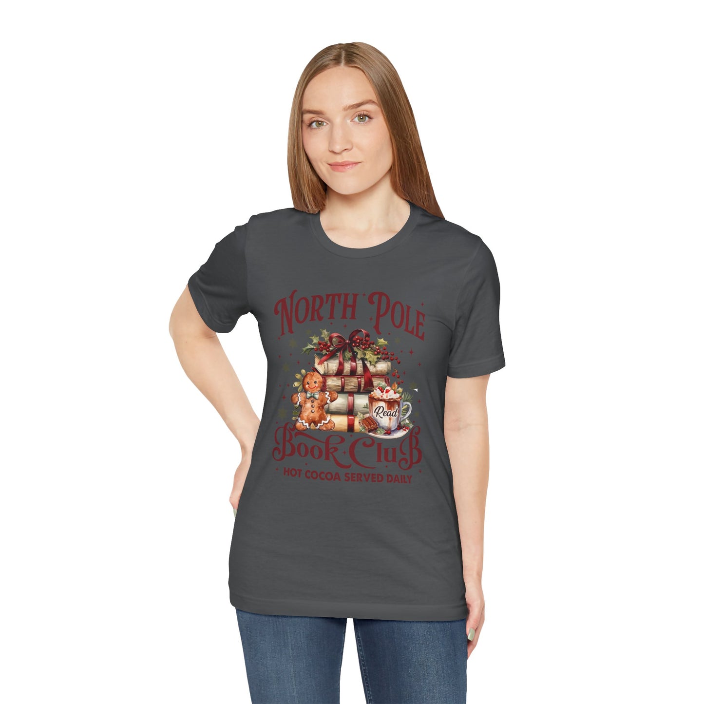 North Pole Book Club Unisex Jersey Short Sleeve Tee - size S - 3X