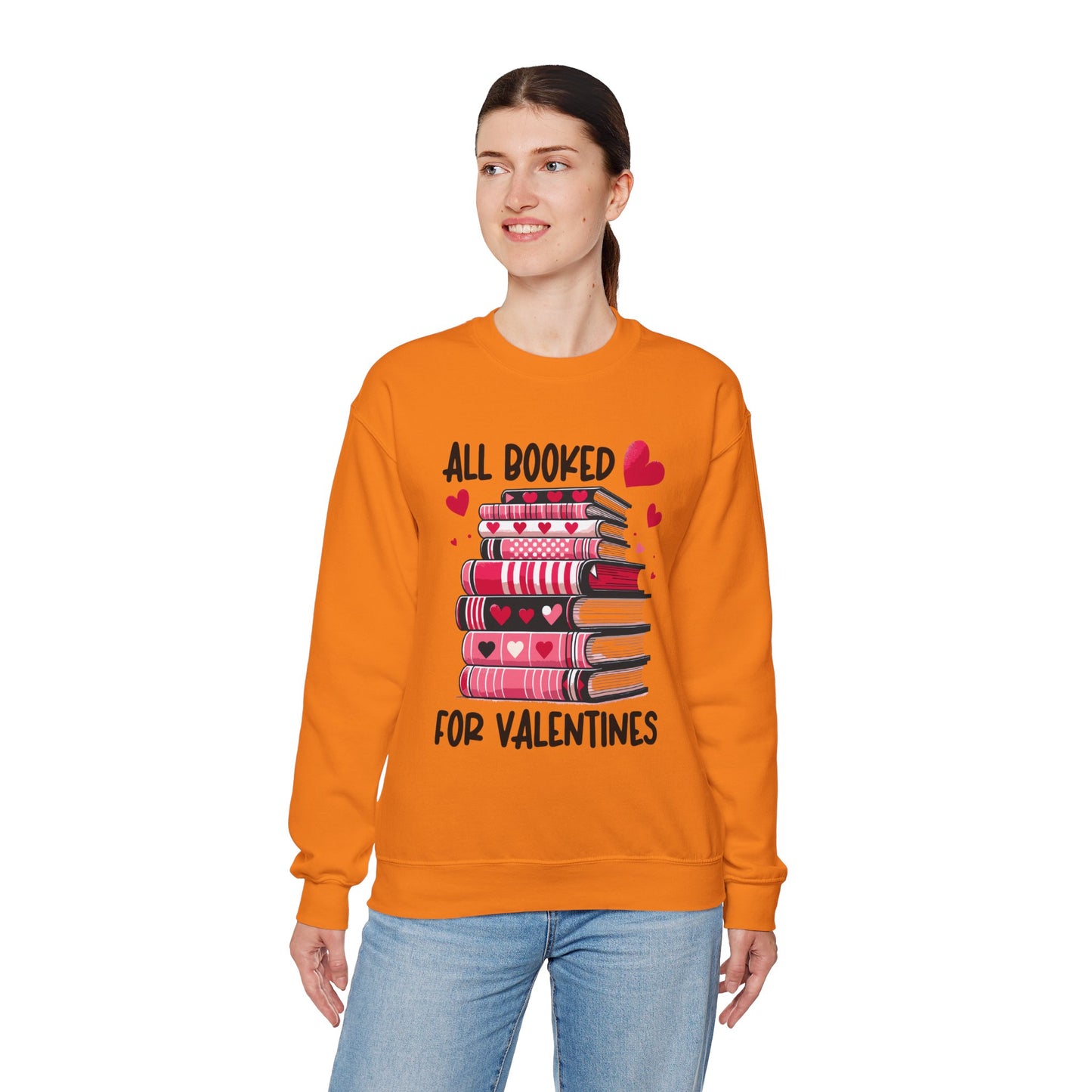 All Booked for Valentine's Day Unisex Heavy Blend Crewneck Sweatshirt