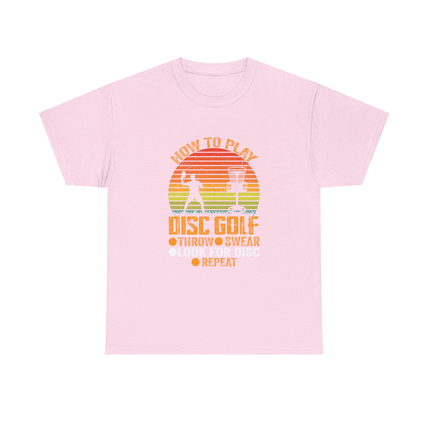 How to Play Disc Golf Unisex Heavy Cotton Tee - sizes S - 5X