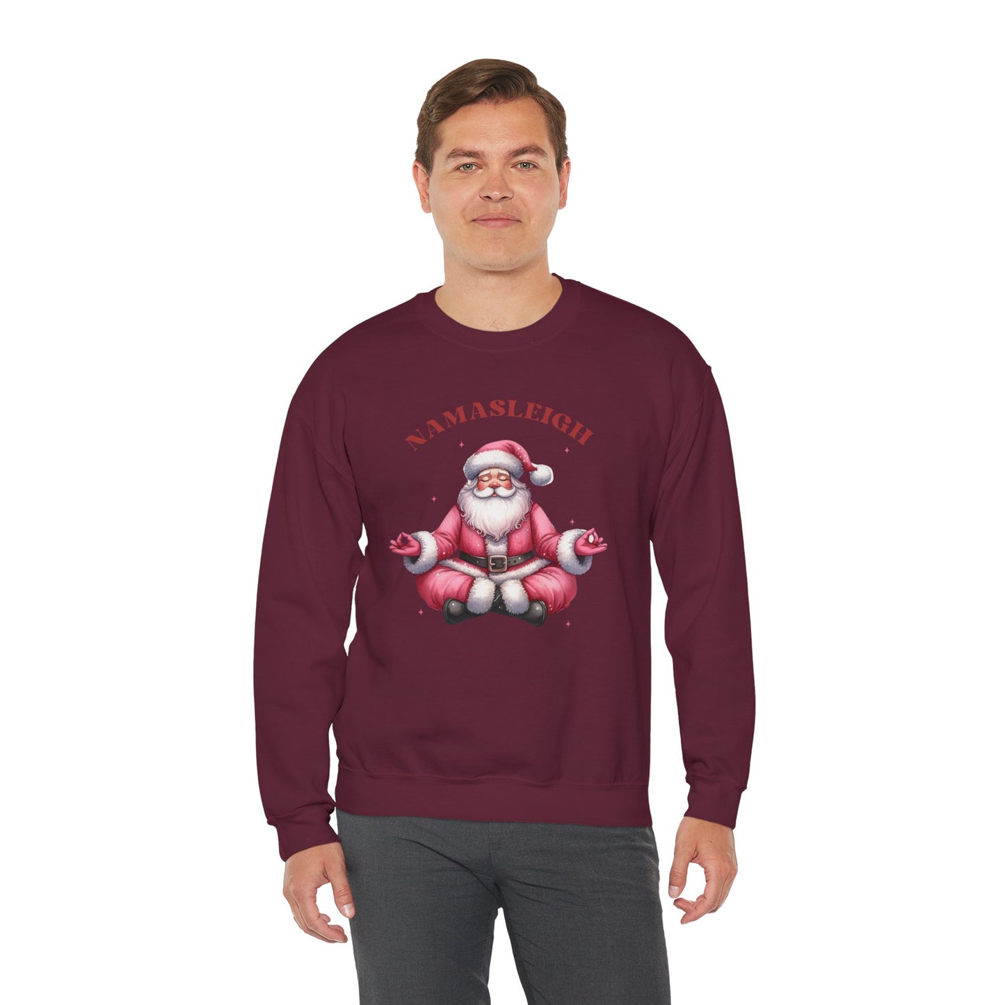 Santa Namasleigh Unisex Heavy Blend™ Crewneck Sweatshirt - size S - 3X