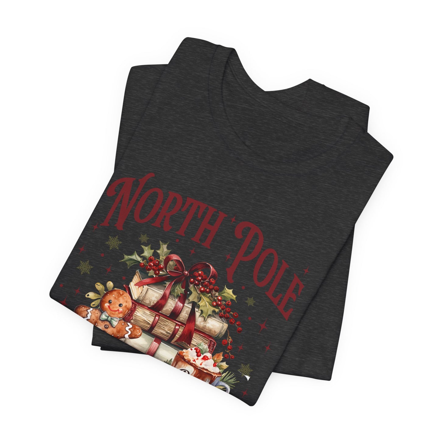 North Pole Book Club Unisex Jersey Short Sleeve Tee - size S - 3X