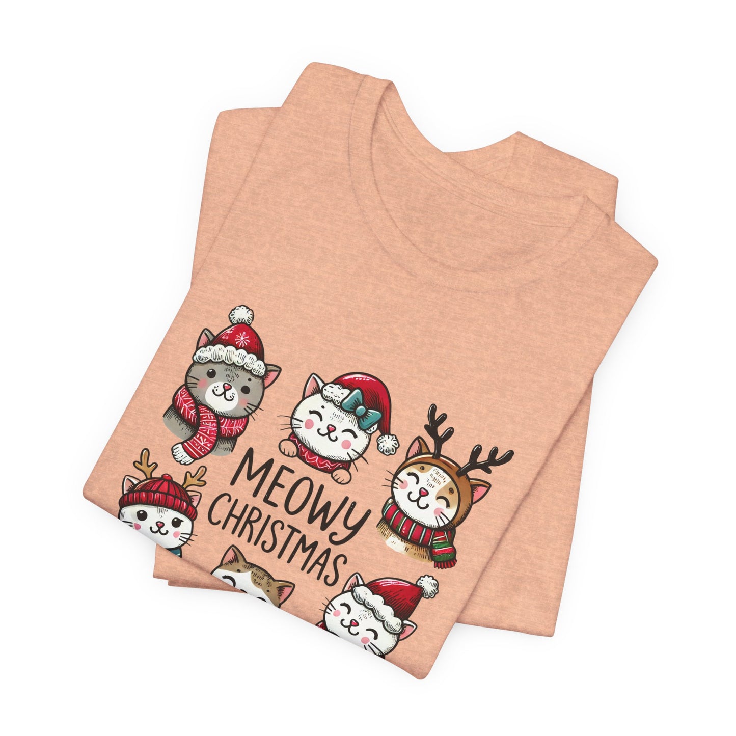 Meowy Christmas Unisex Jersey Short Sleeve Tee - size S - 3X