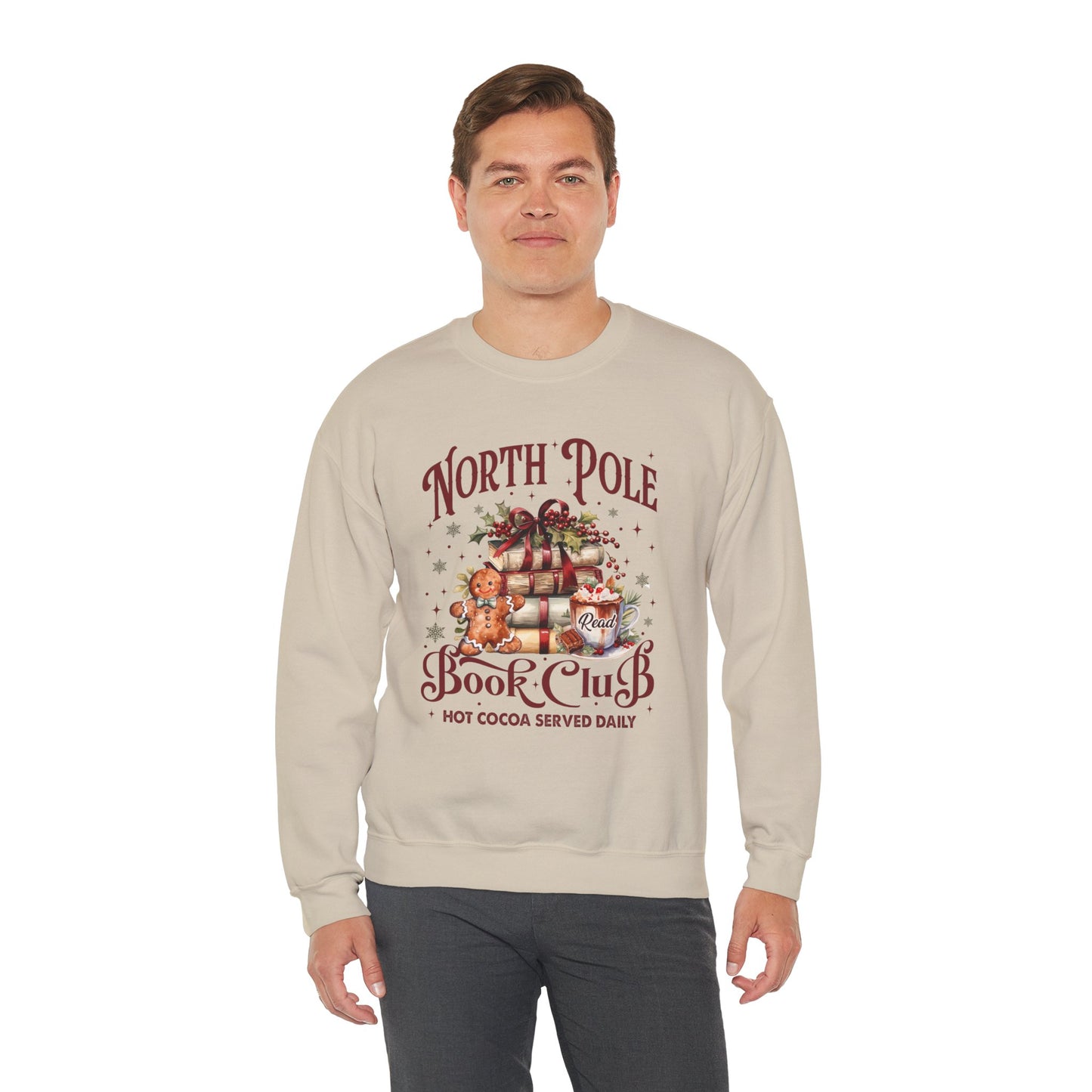 North Pole Book Club Unisex Heavy Blend™ Crewneck Sweatshirt - size S - 3X