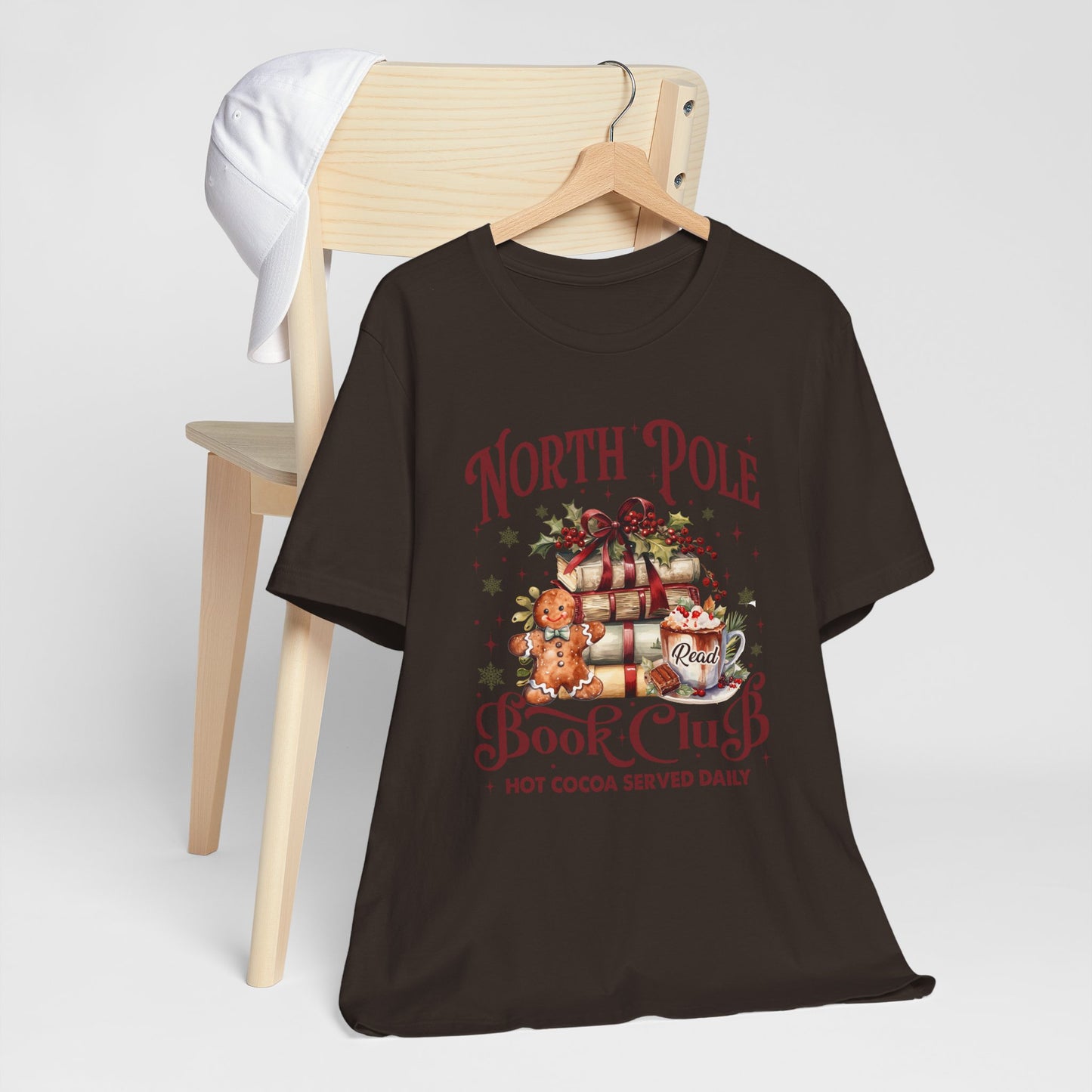 North Pole Book Club Unisex Jersey Short Sleeve Tee - size S - 3X