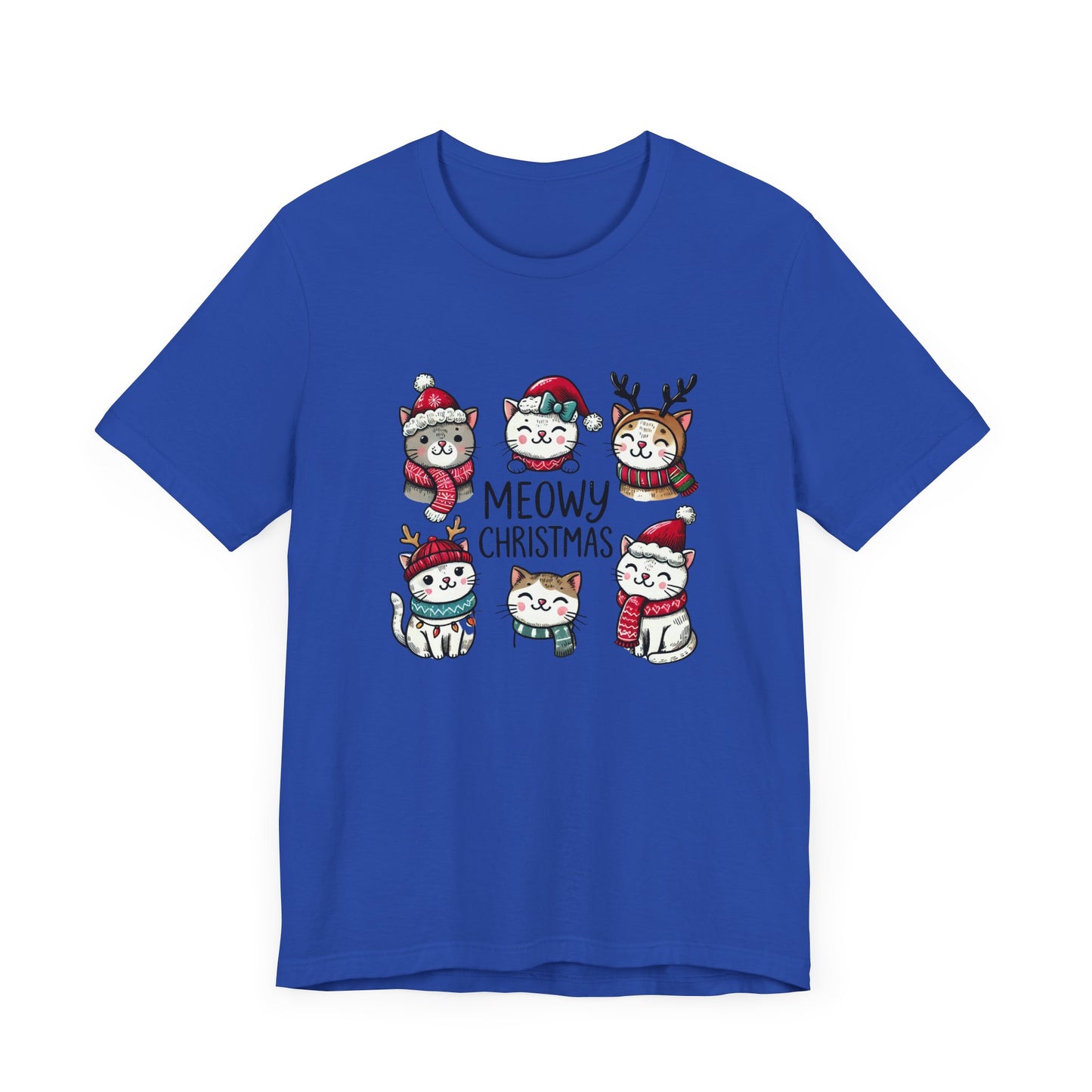 Meowy Christmas Unisex Jersey Short Sleeve Tee - size S - 3X