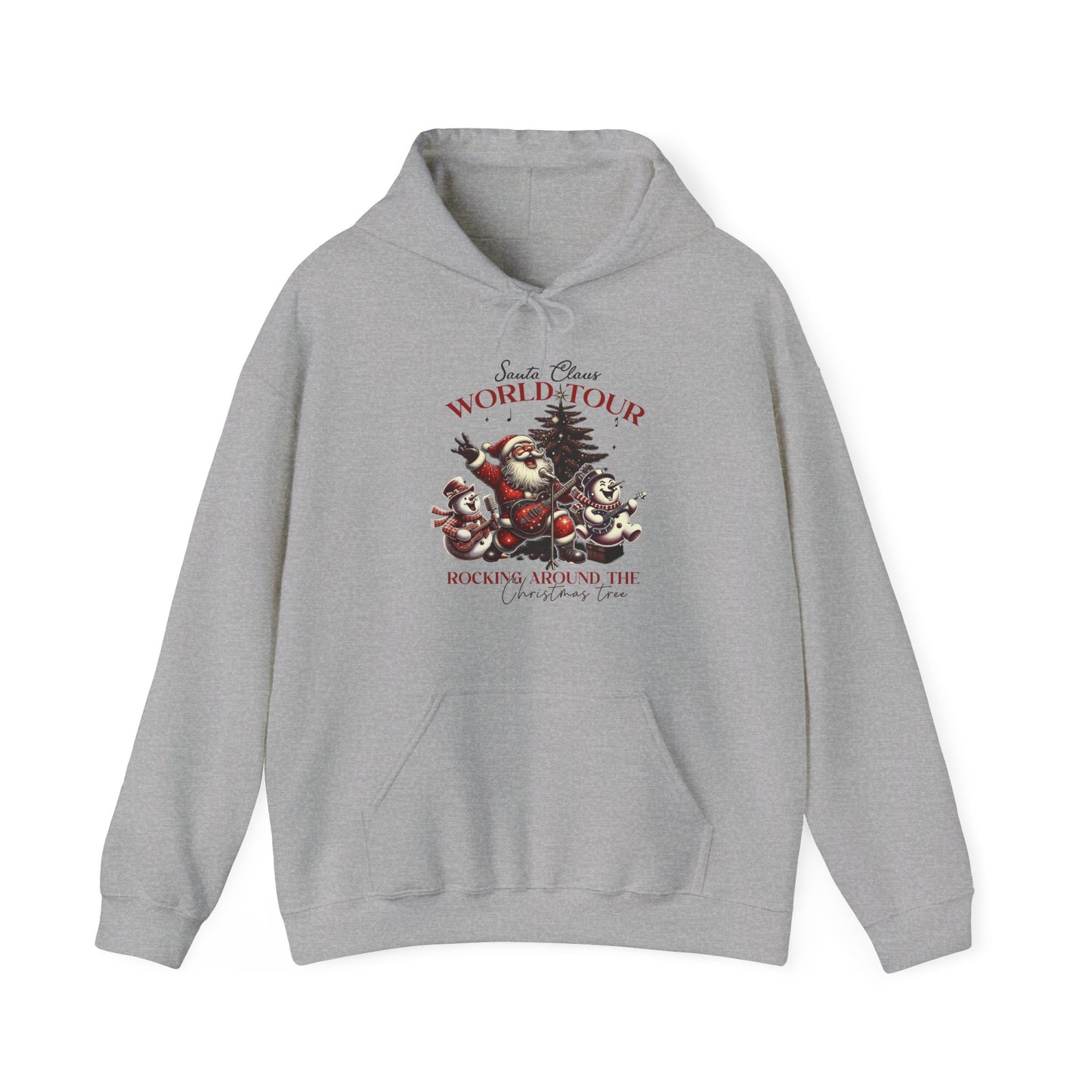 Santa Rocking around the Christmas Tree Unisex Heavy Blend™ Hooded Sweatshirt - sizes S - 5X