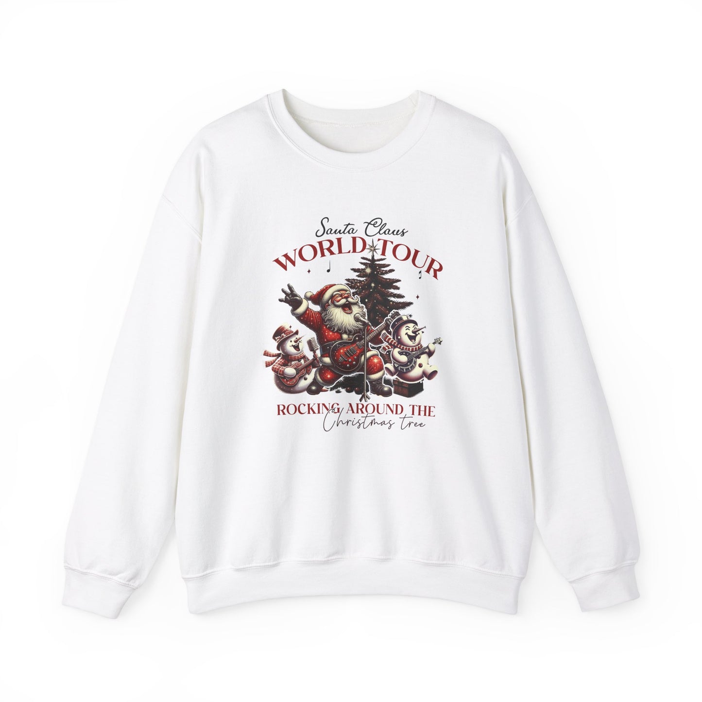 Santa Rocking Around the Christmas Tree Unisex Heavy Blend™ Crewneck Sweatshirt - size S - 3X