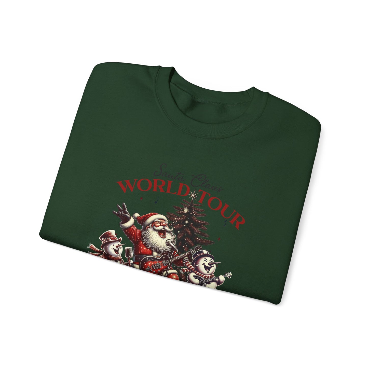 Santa Rocking Around the Christmas Tree Unisex Heavy Blend™ Crewneck Sweatshirt - size S - 3X
