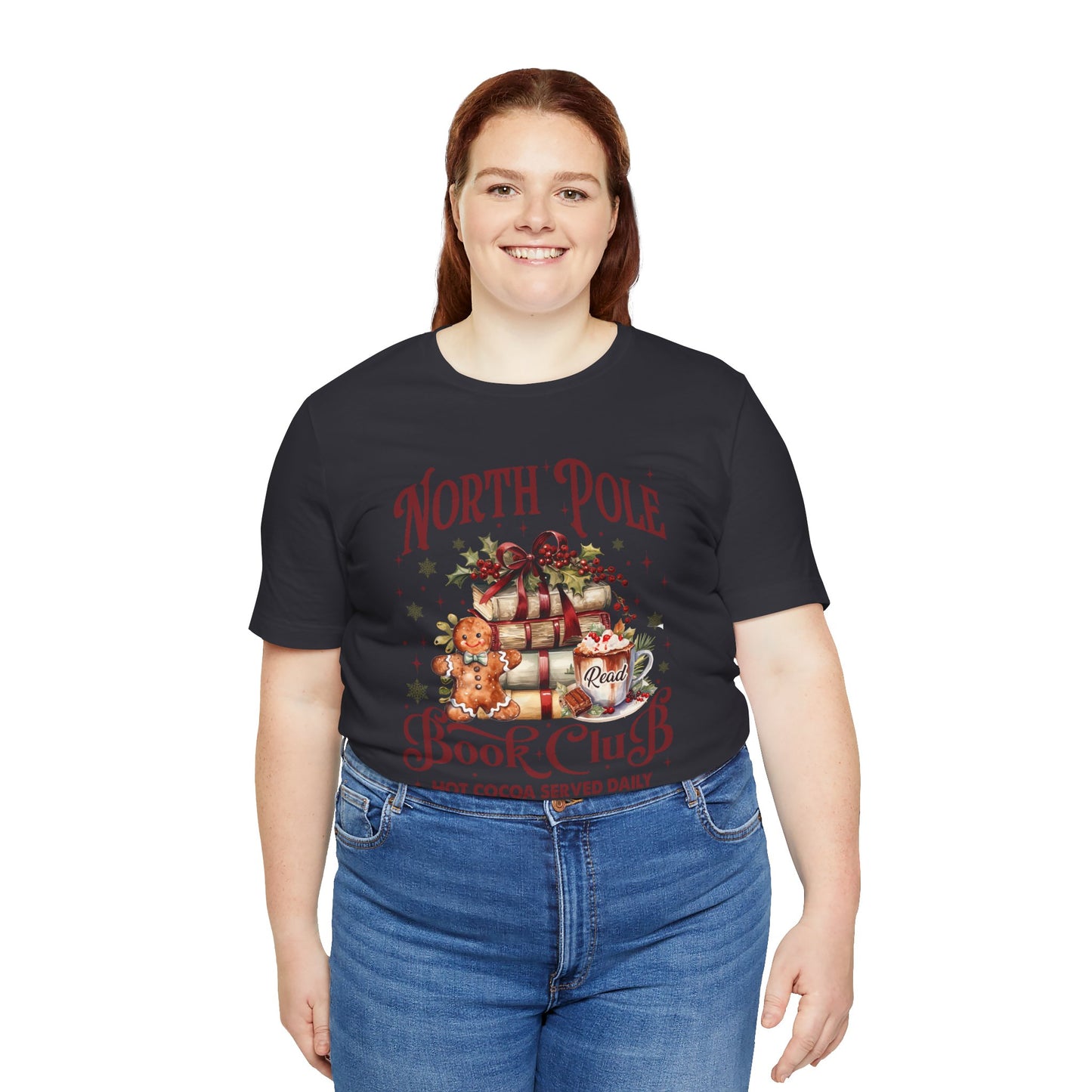 North Pole Book Club Unisex Jersey Short Sleeve Tee - size S - 3X