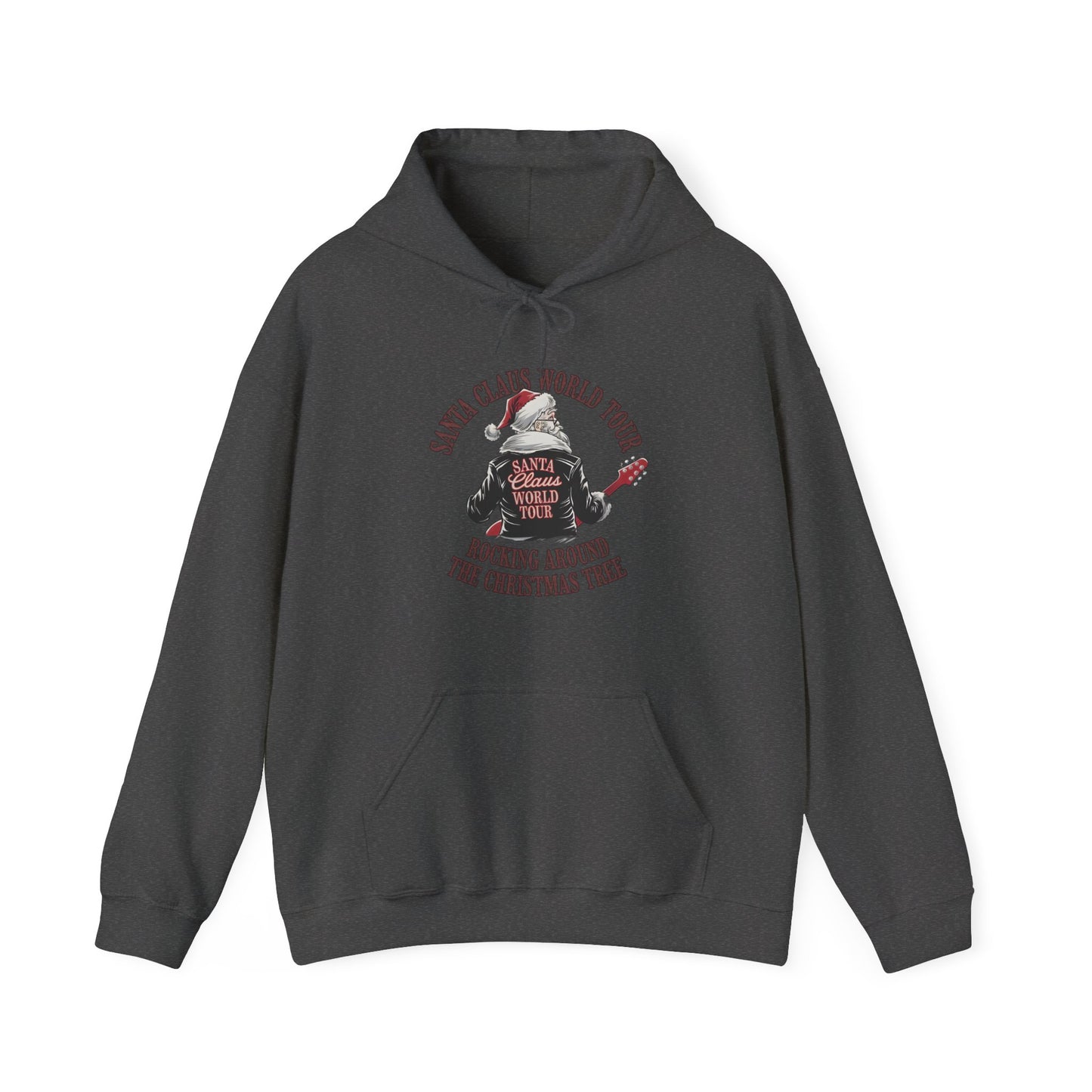 Santa Claus World Tour Heavy Blend Hooded Sweatshirt - Christmas Holiday Cozy Music - sizes S - 5X