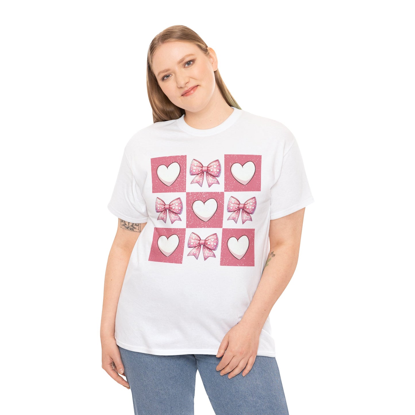 Hearts and Bows Unisex Heavy Cotton Tee - sizes S - 5X