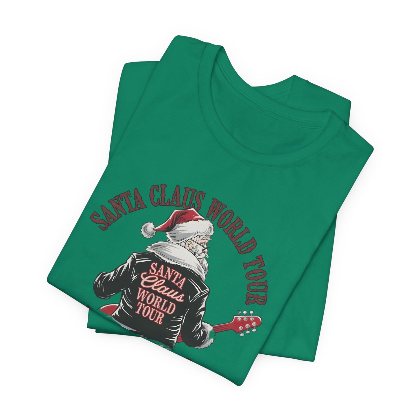 Santa Claus World Tour Tee - Festive Christmas Unisex Jersey Short SleeveT-Shirt - sizes S-3X