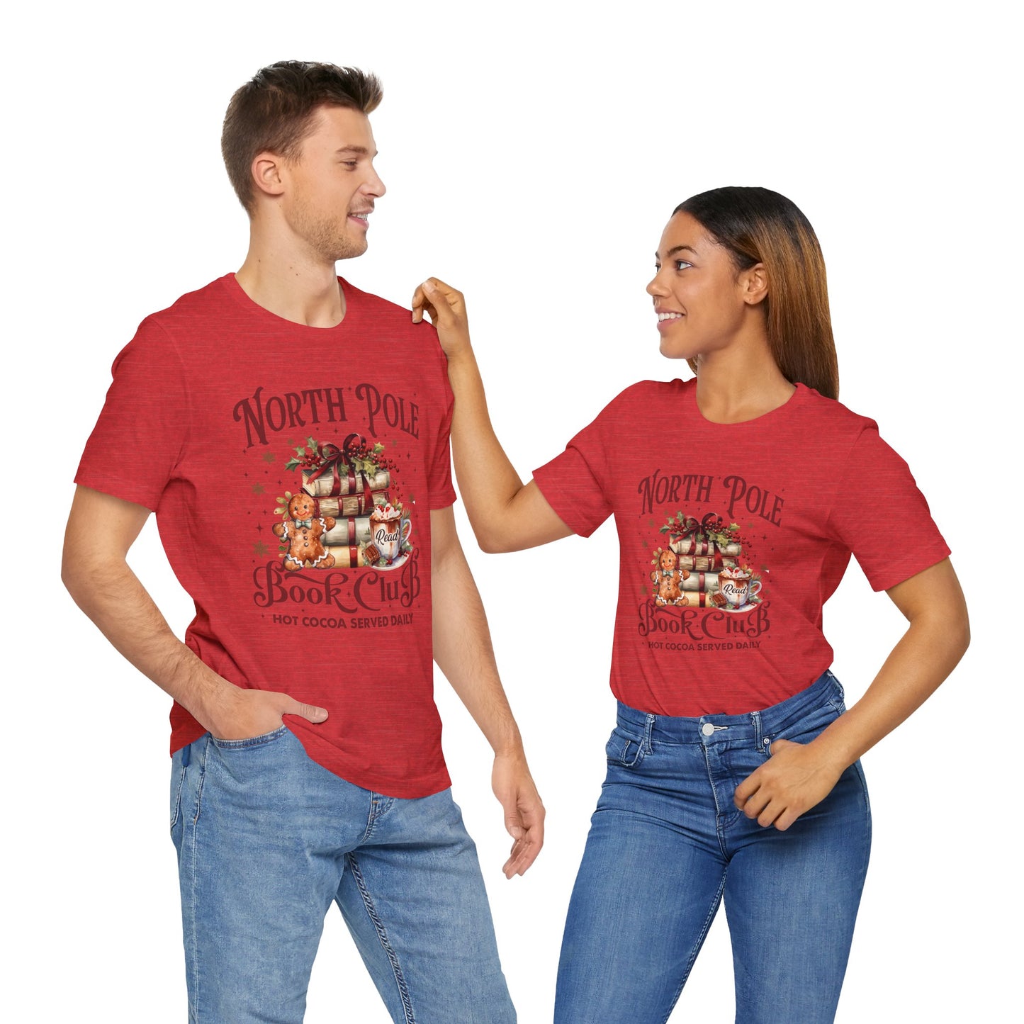 North Pole Book Club Unisex Jersey Short Sleeve Tee - size S - 3X