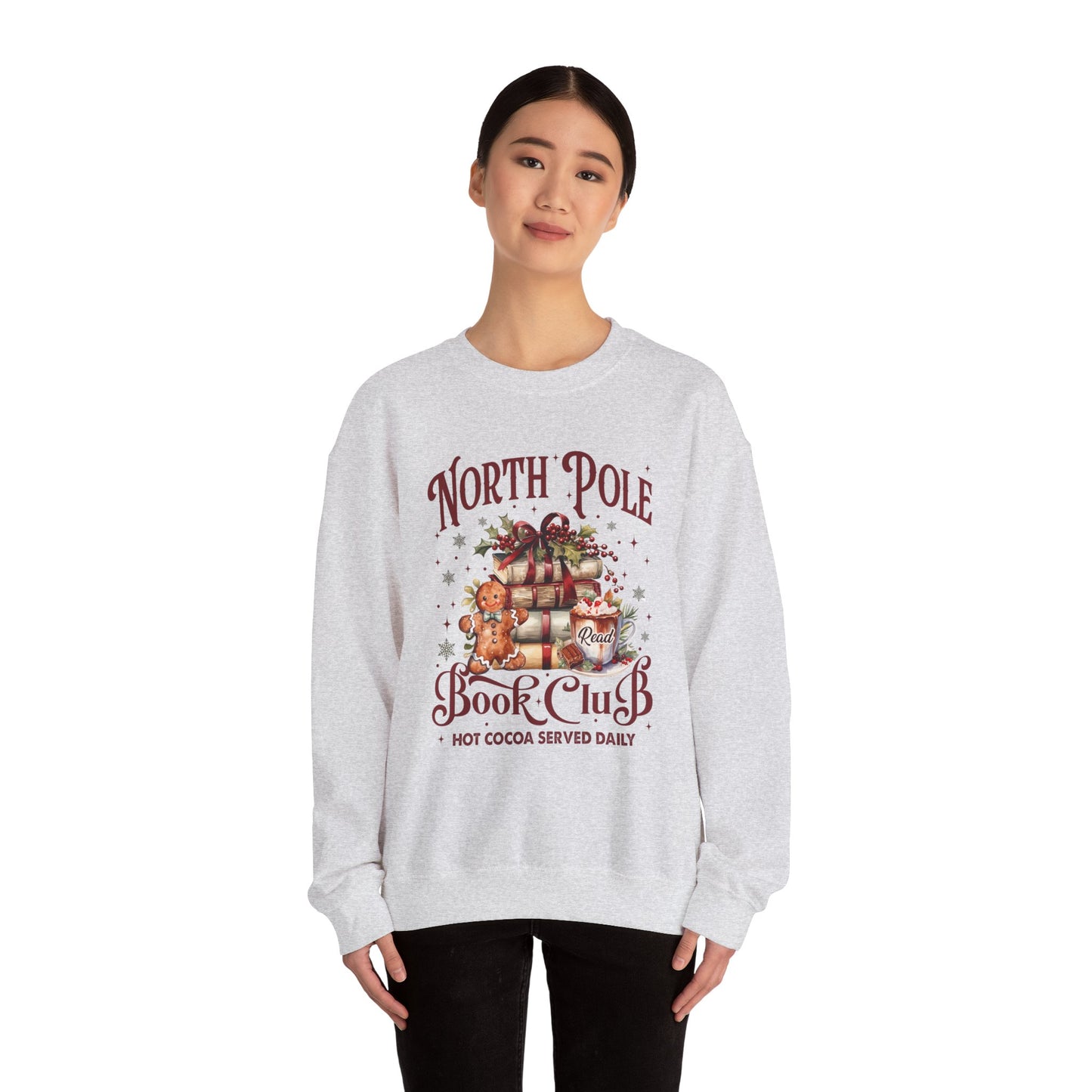 North Pole Book Club Unisex Heavy Blend™ Crewneck Sweatshirt - size S - 3X