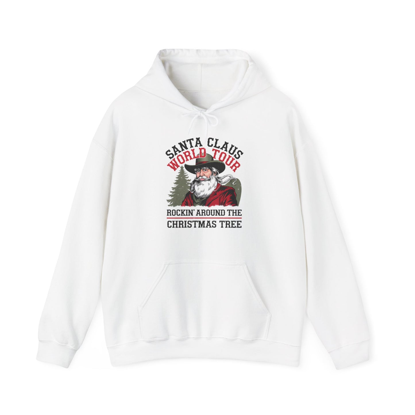 Santa Claus World Tour Unisex Heavy Blend Hooded Sweatshirt - sizes S - 5X - Rocking Around the Christmas Tree