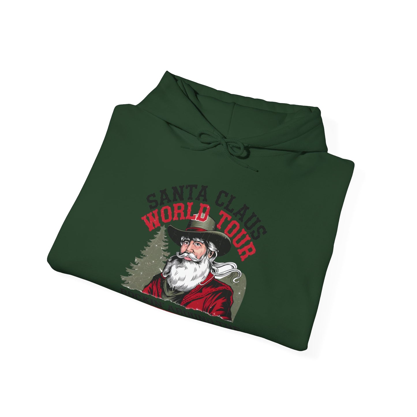 Santa Claus World Tour Unisex Heavy Blend™ Hooded Sweatshirt - sizes S - 3X - Rocking Around the Christmas Tree