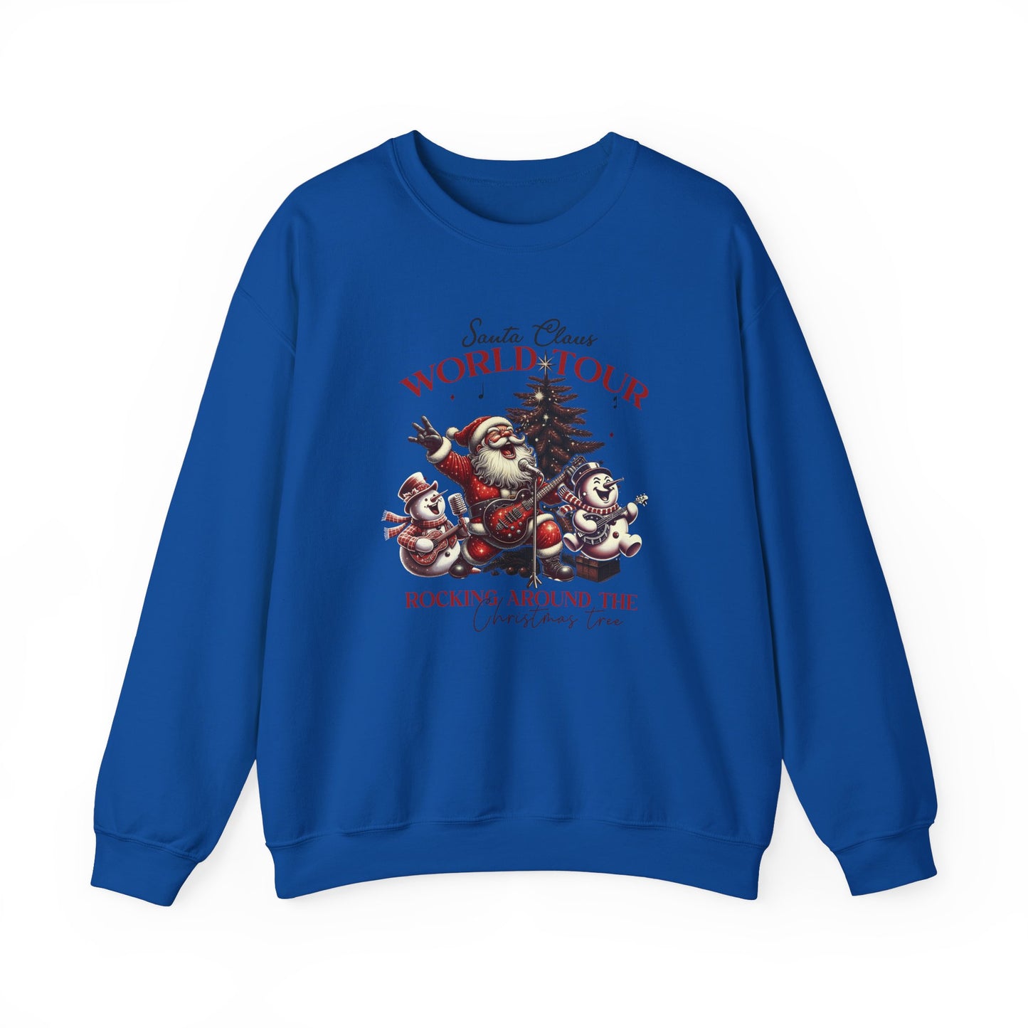 Santa Rocking Around the Christmas Tree Unisex Heavy Blend™ Crewneck Sweatshirt - size S - 3X
