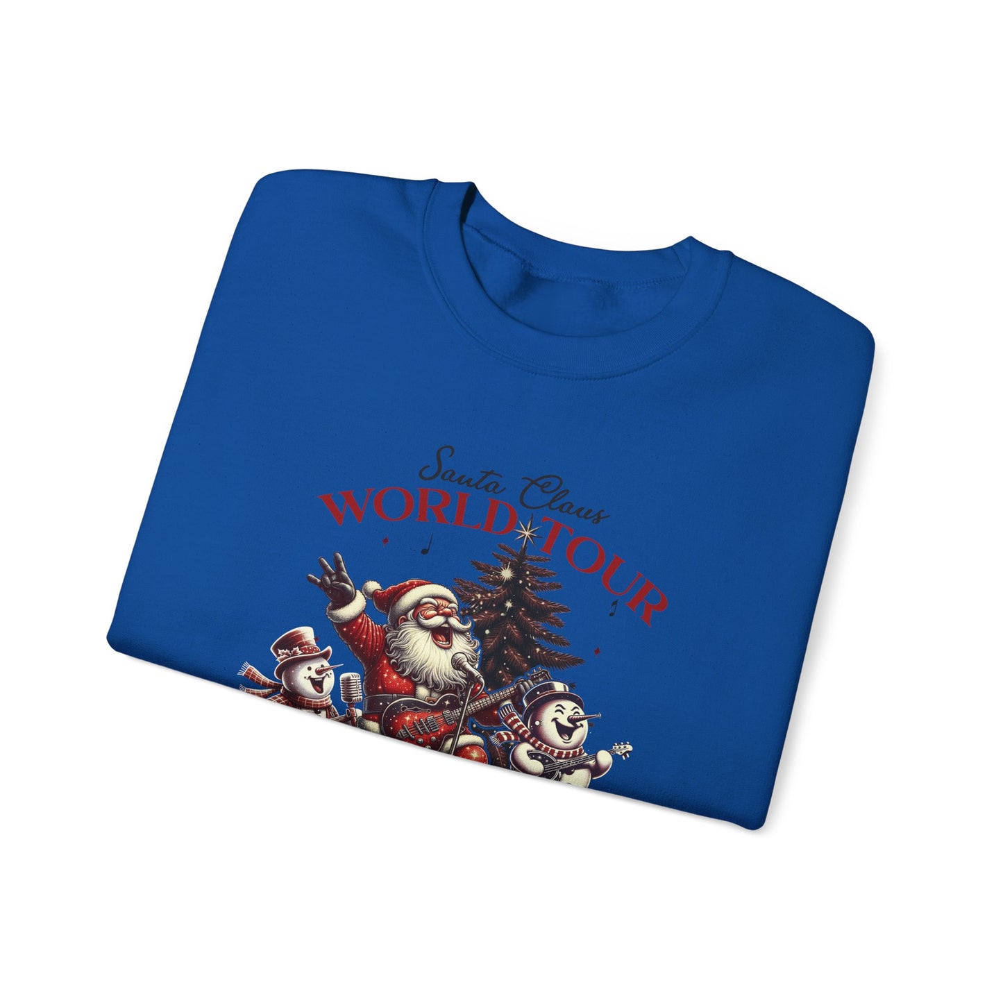 Santa Rocking Around the Christmas Tree Unisex Heavy Blend™ Crewneck Sweatshirt - size S - 3X