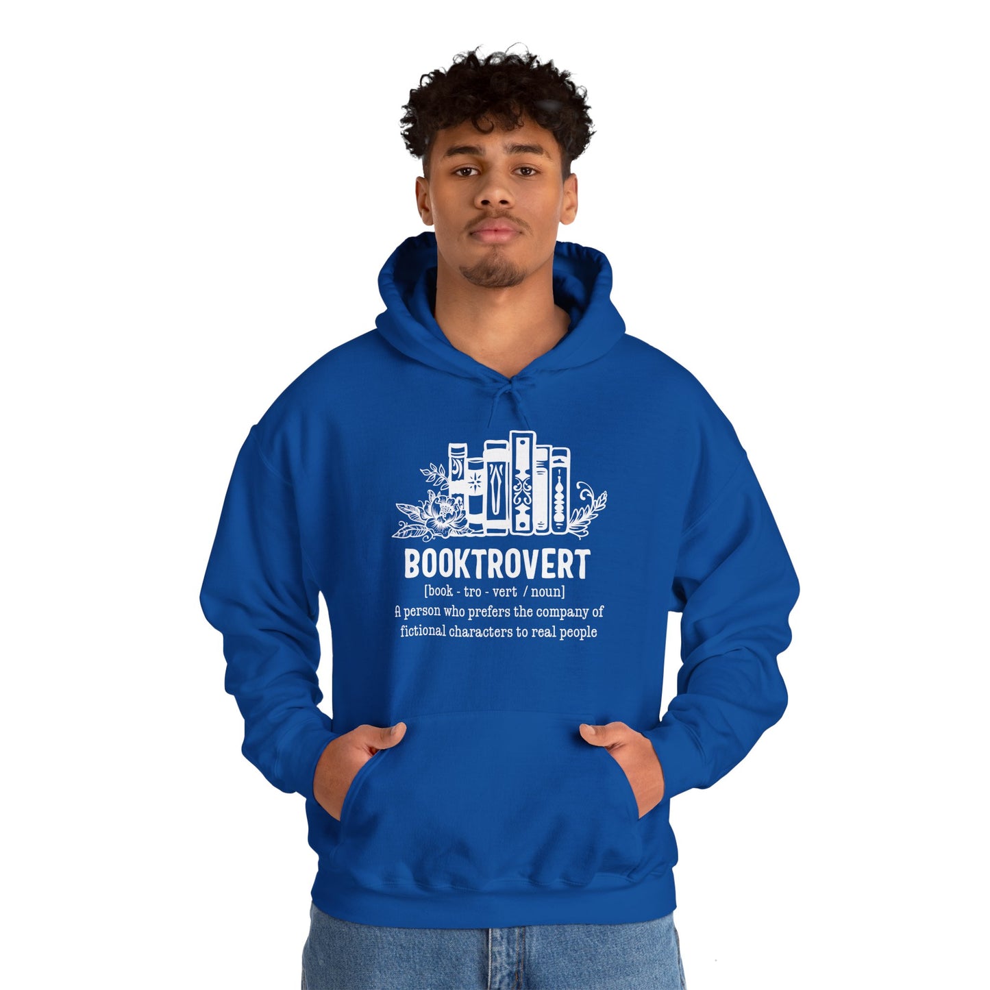 Booktrovert Hooded Sweatshirt - Funny Book Lover Gift - Warm & Cozy
