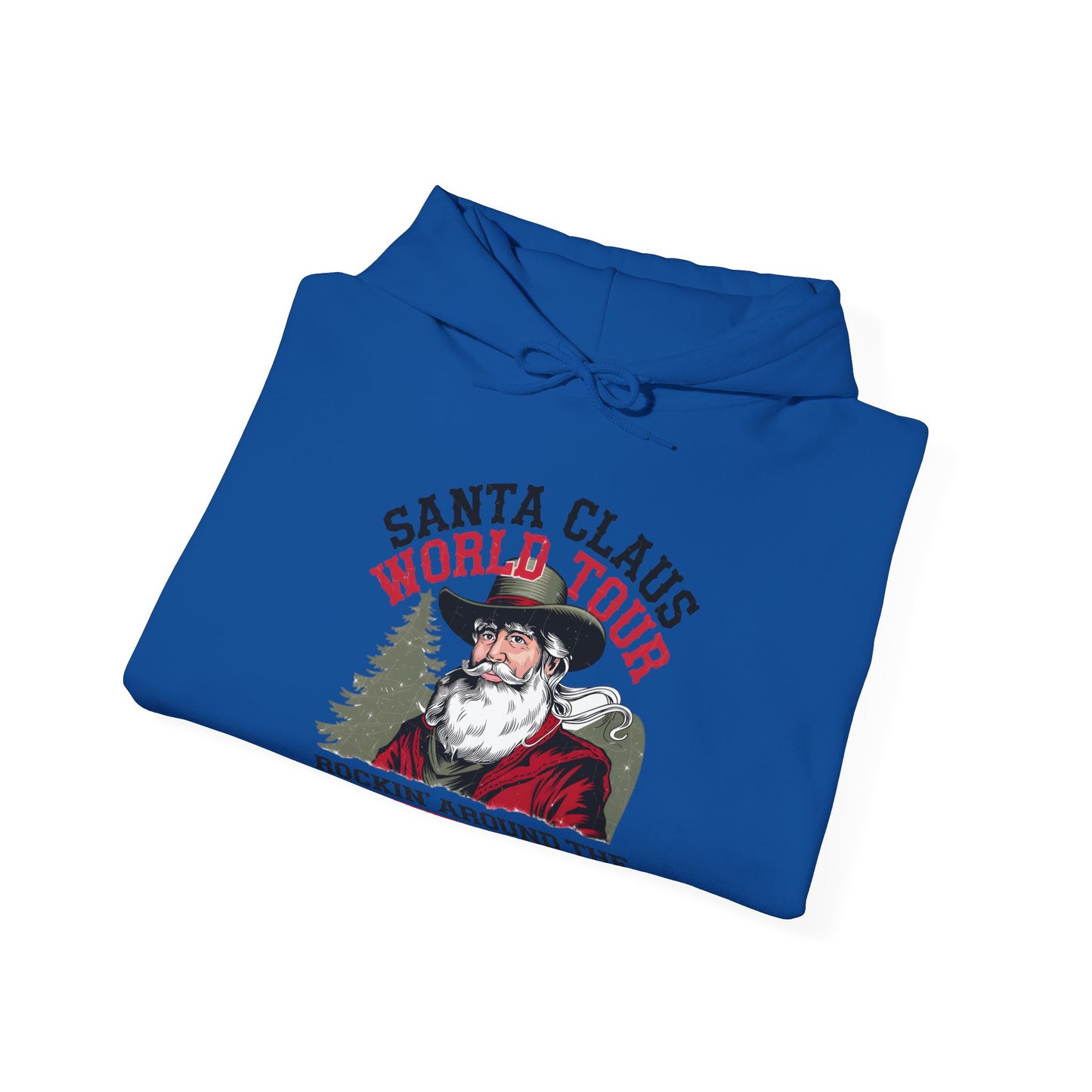 Santa Claus World Tour Unisex Heavy Blend™ Hooded Sweatshirt - sizes S - 3X - Rocking Around the Christmas Tree