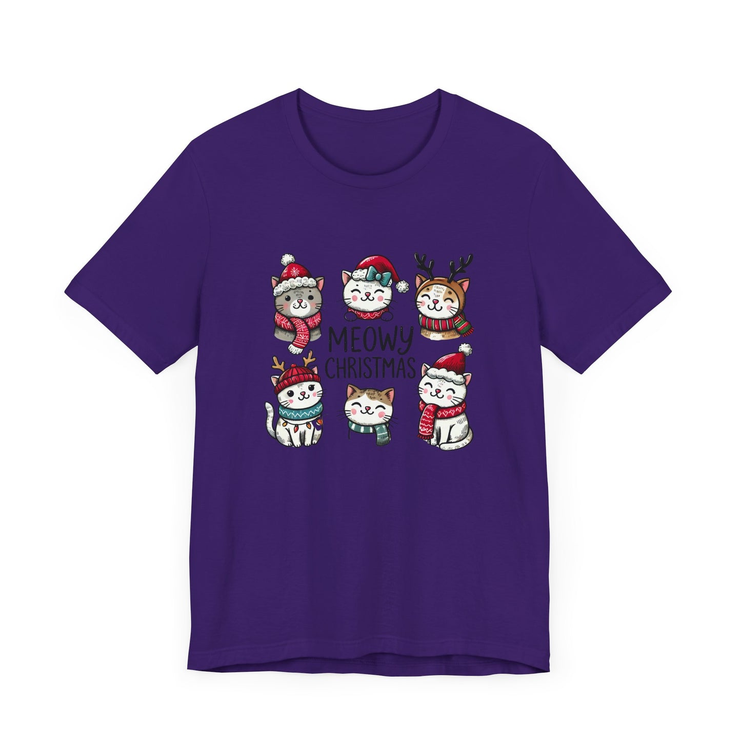 Meowy Christmas Unisex Jersey Short Sleeve Tee - size S - 3X