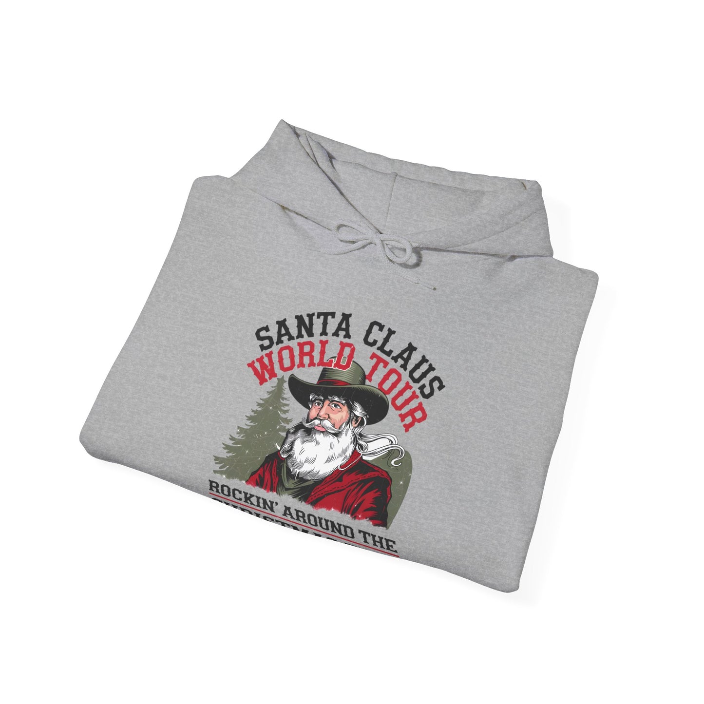 Santa Claus World Tour Unisex Heavy Blend Hooded Sweatshirt - sizes S - 5X - Rocking Around the Christmas Tree