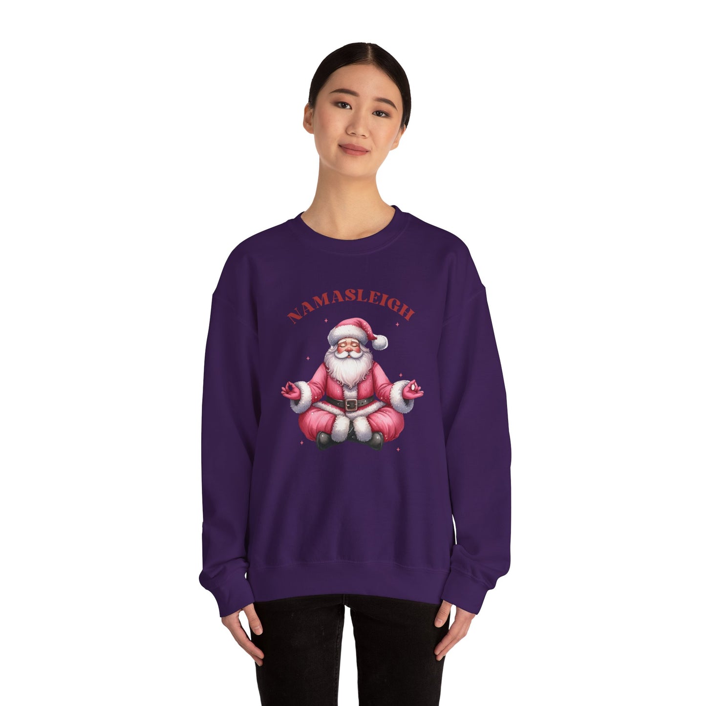 Santa Namasleigh Unisex Heavy Blend™ Crewneck Sweatshirt - size S - 3X