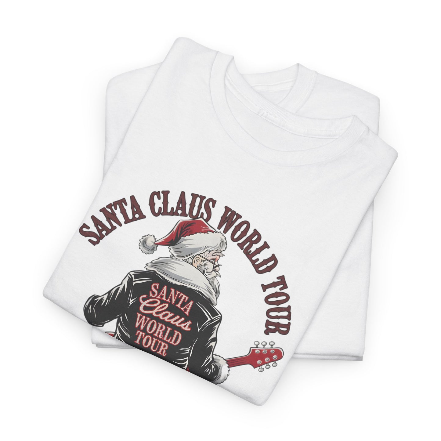 Santa Claus World Tour Unisex Tee - Sizes S-5X - Christmas Holiday Funny Shirt