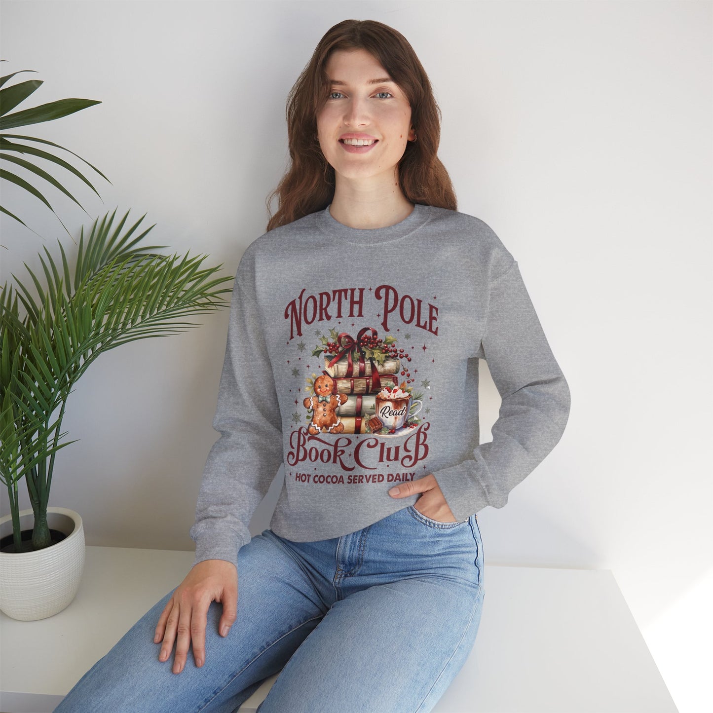 North Pole Book Club Unisex Heavy Blend™ Crewneck Sweatshirt - size S - 3X