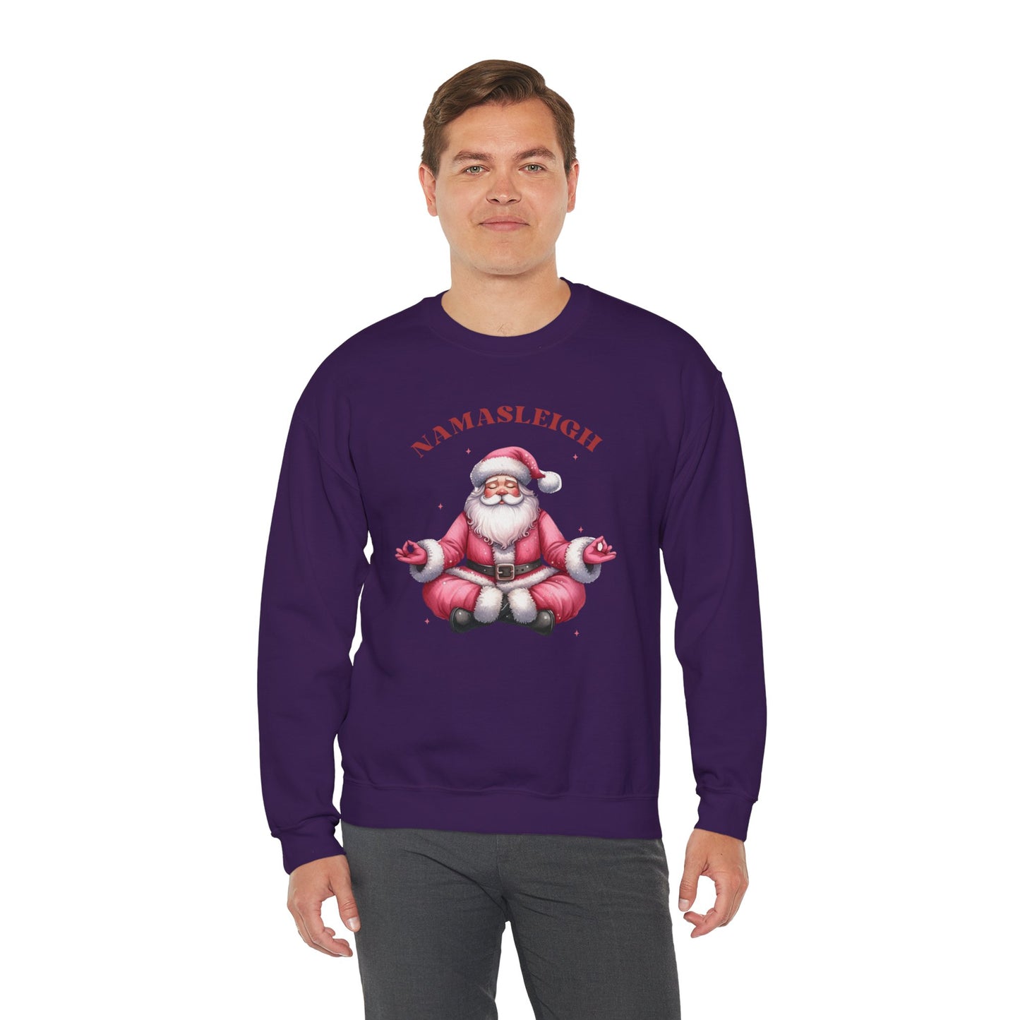 Santa Namasleigh Unisex Heavy Blend™ Crewneck Sweatshirt - size S - 3X