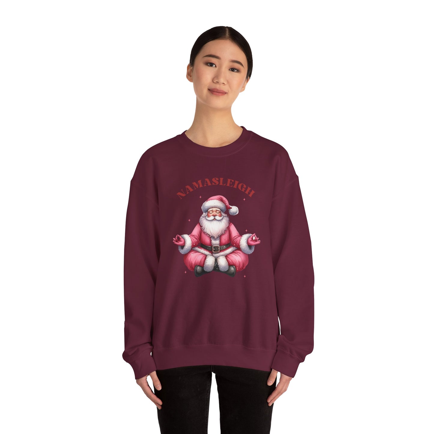Santa Namasleigh Unisex Heavy Blend™ Crewneck Sweatshirt - size S - 3X