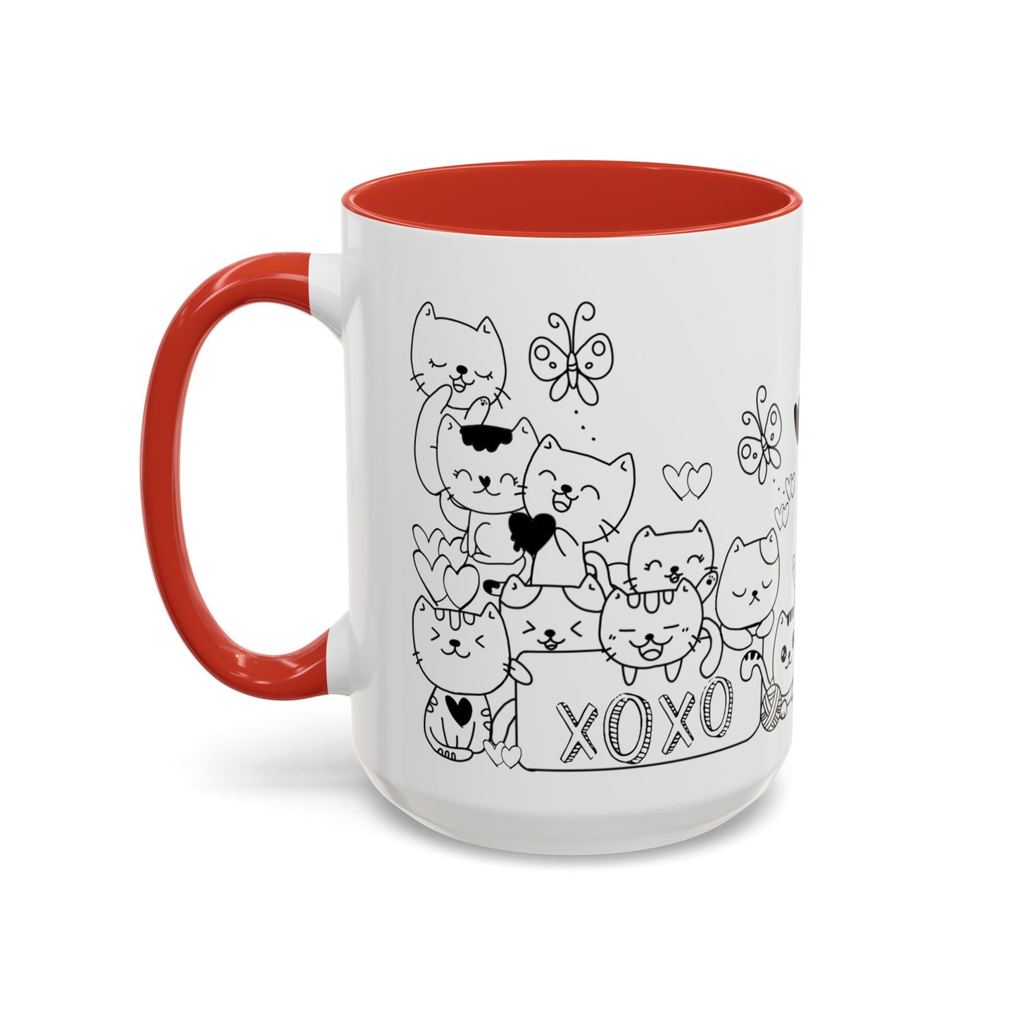 Coffee Mug - Valentine's Day Cat Love Mug for Cat Lovers