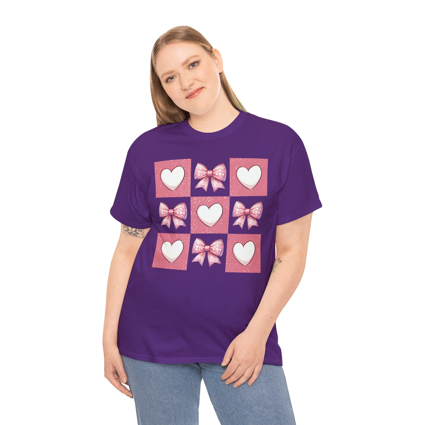 Hearts and Bows Unisex Heavy Cotton Tee - sizes S - 5X