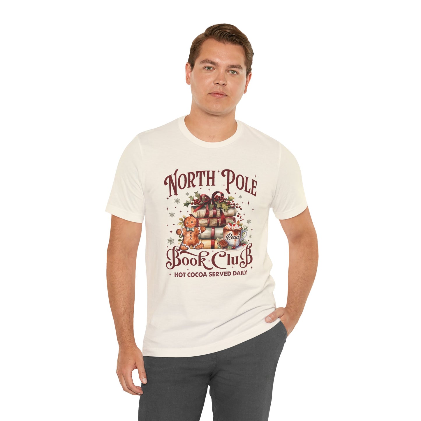 North Pole Book Club Unisex Jersey Short Sleeve Tee - size S - 3X