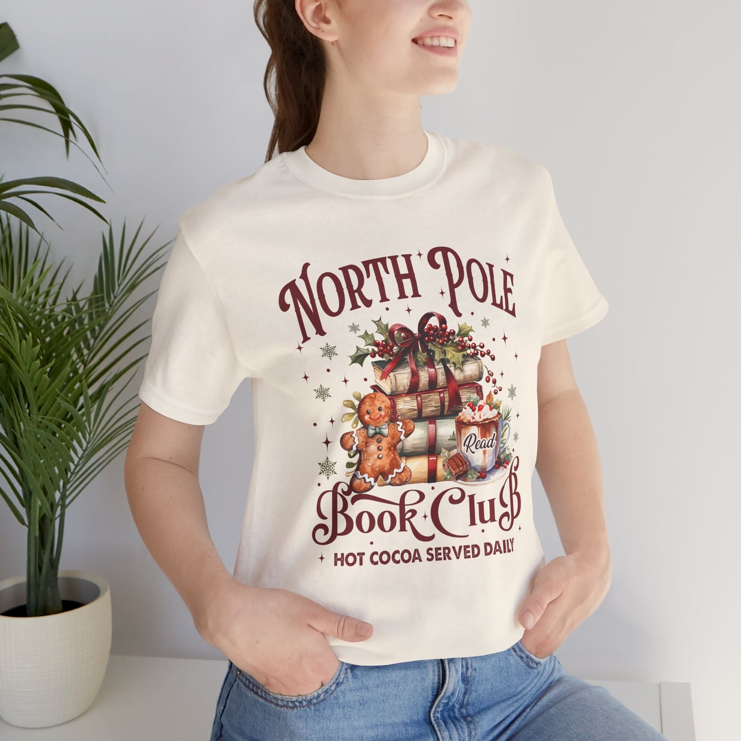 North Pole Book Club Unisex Jersey Short Sleeve Tee - size S - 3X